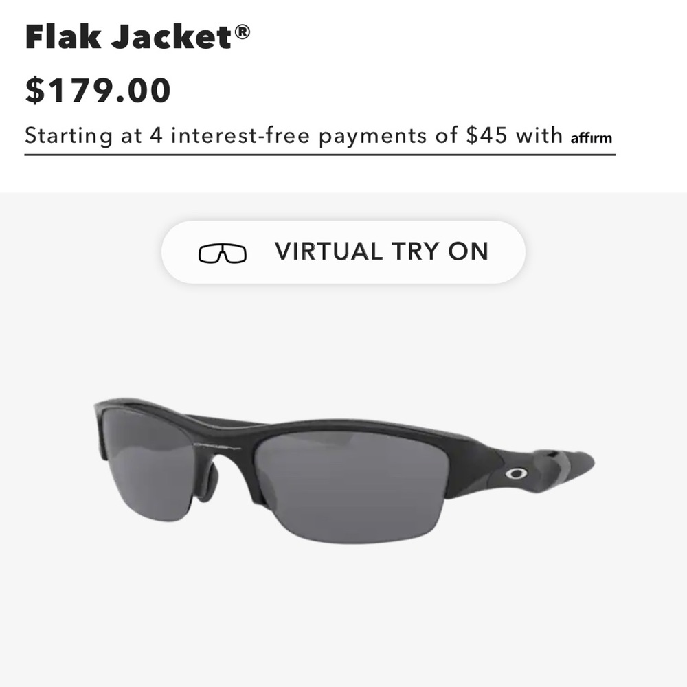 Men’s or unisex Oakley sunglasses model Flak Jacket